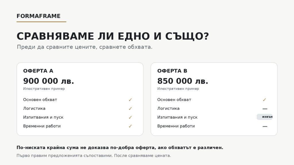 Сравнения оферти